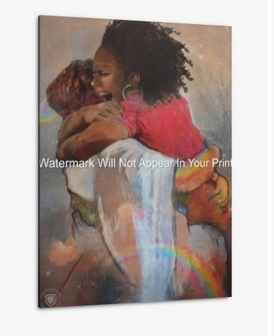 First Day In Heaven African American Gallery Wrap Canvas Female